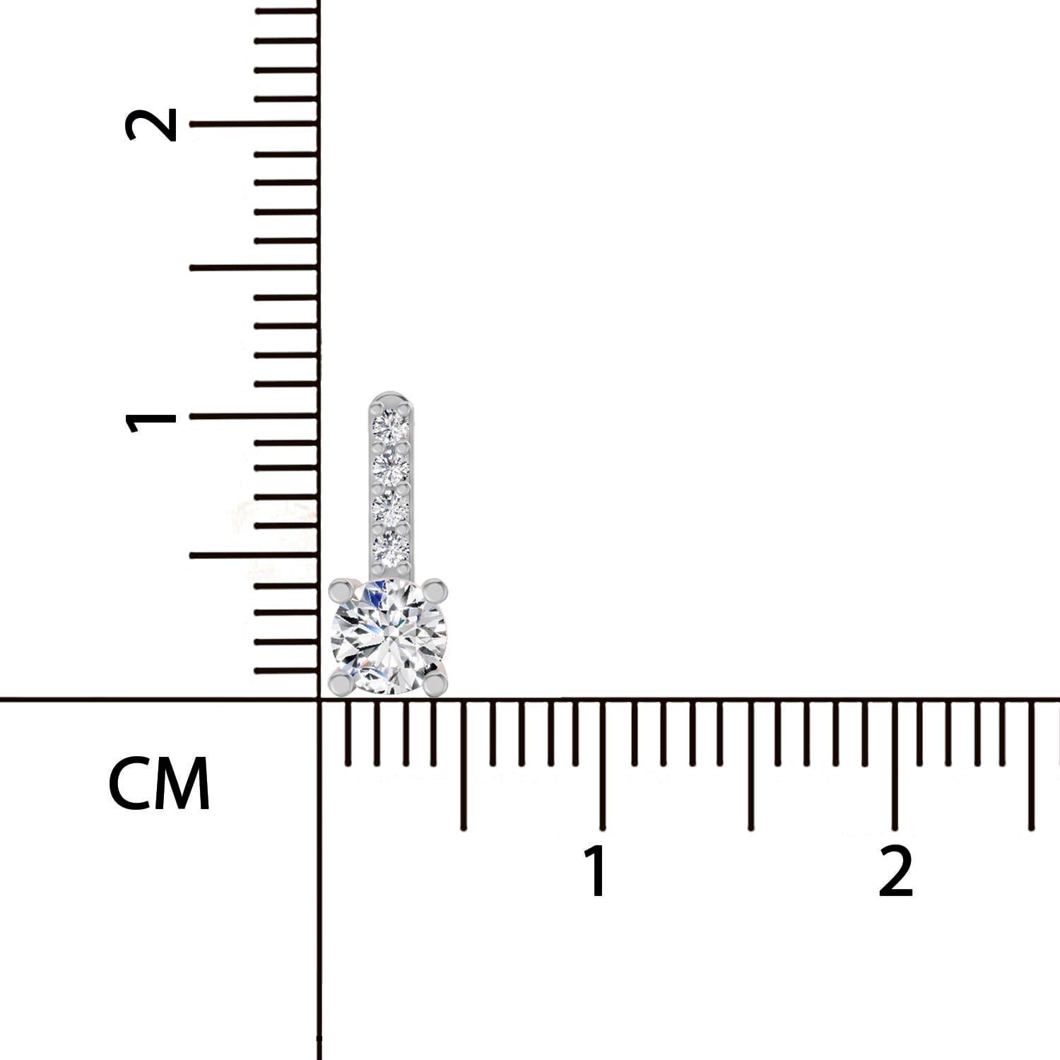 0.75 Ct Round Bar Drop Earrings |14K Rose Gold