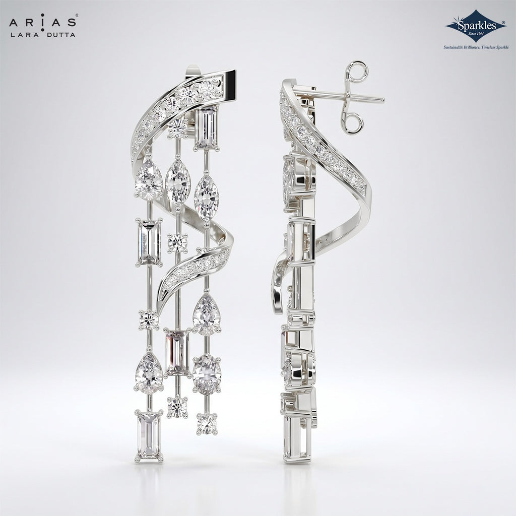 Arias by Lara Dutta Spiral Drop Earring