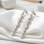 Arias by Lara Dutta Multi-Shape Diamond Linear Drop Earring