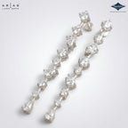 Arias by Lara Dutta Multi-Shape Diamond Linear Drop Earring