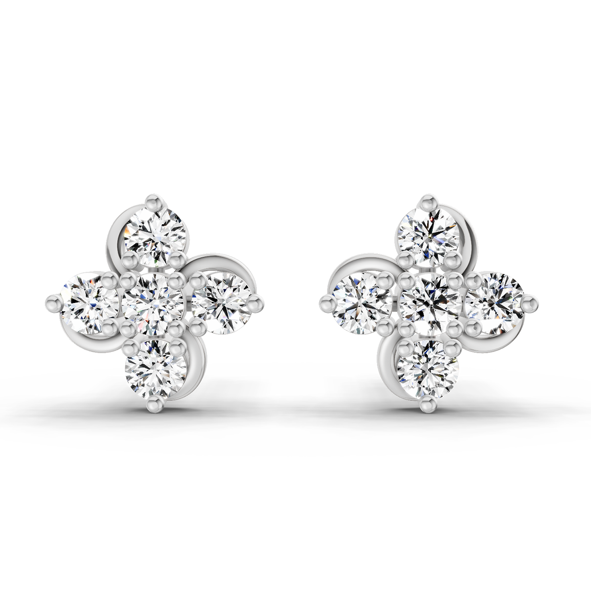 0.35 Ct  Round Shape Diamond Stud Earrings | 14K Yellow Gold