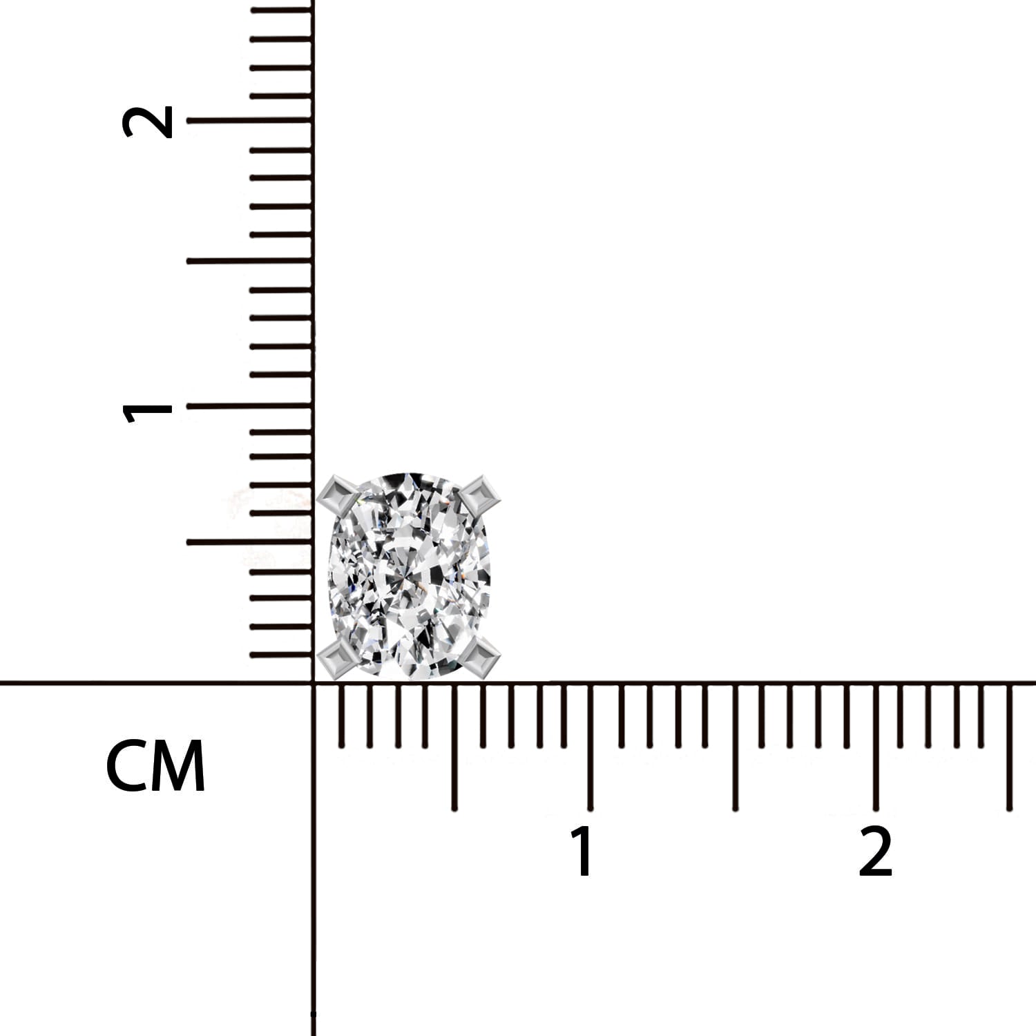 2.64 Ct Cushion Shape 4 Prong Solitaire Diamond Stud Earrings | 14K Rose Gold