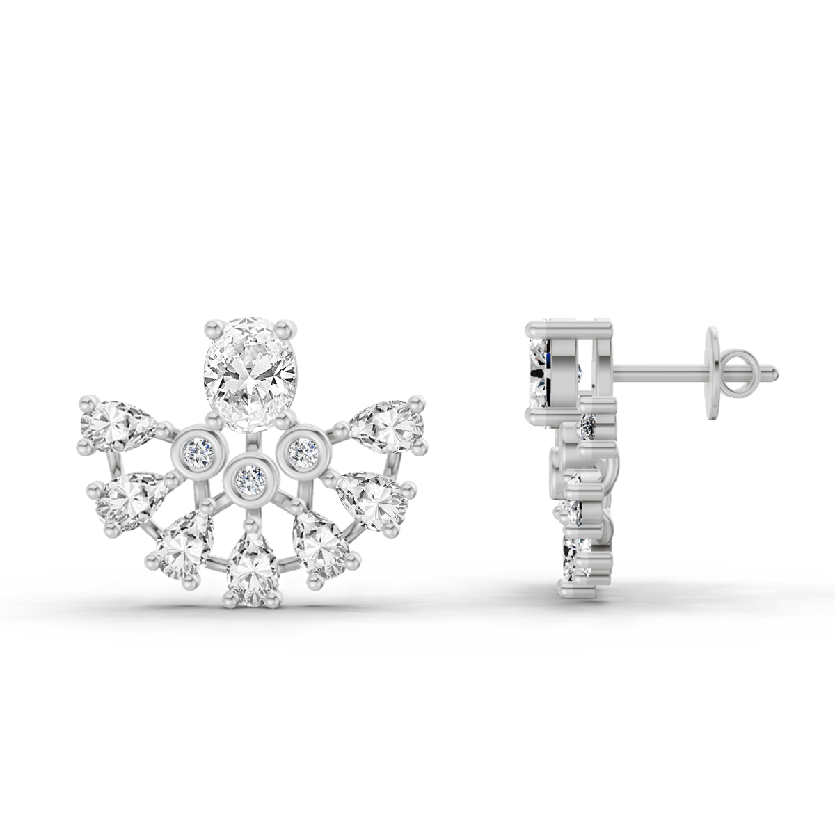 2.27 Ct Stud Earrings | 14K White Gold