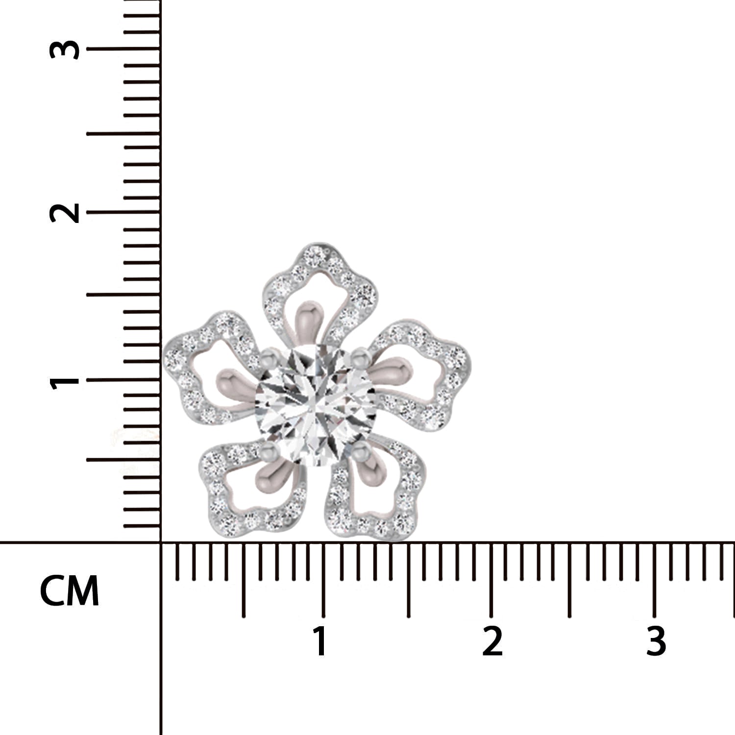 2.66 Ct Round Shape Cluster Diamond Earrings | 14K Rose Gold