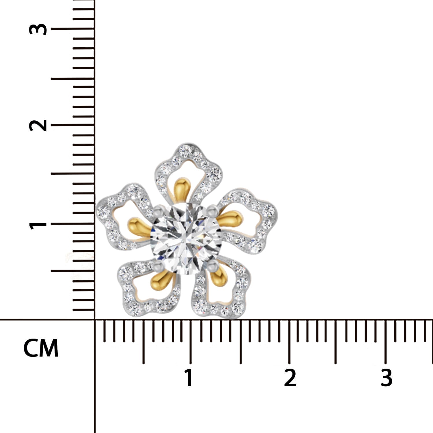 2.66 Ct Round Shape Cluster Diamond Earrings | 14K Rose Gold