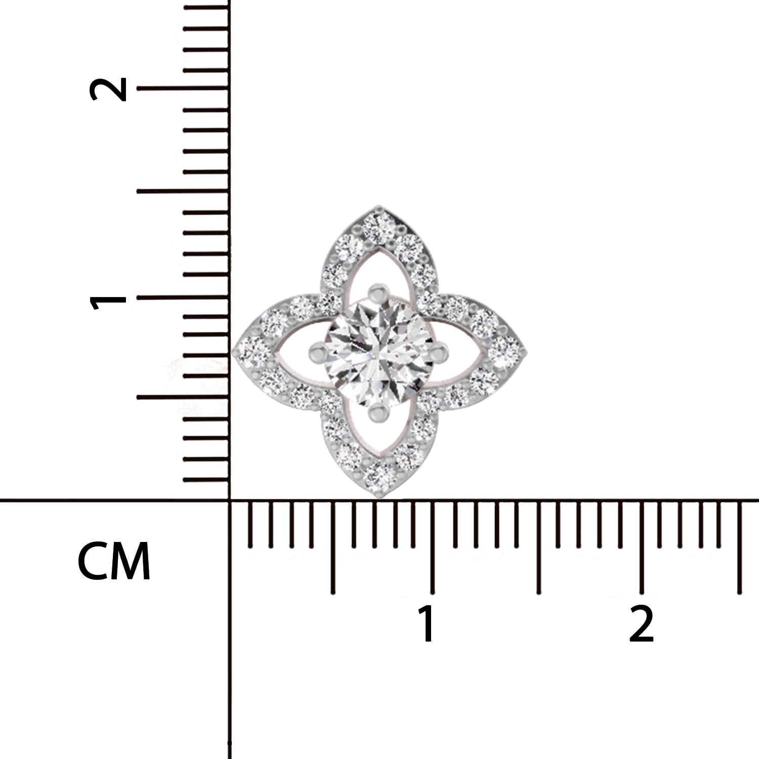 1.41 Ct Round Shape Halo Diamond Earrings | 14K Rose Gold