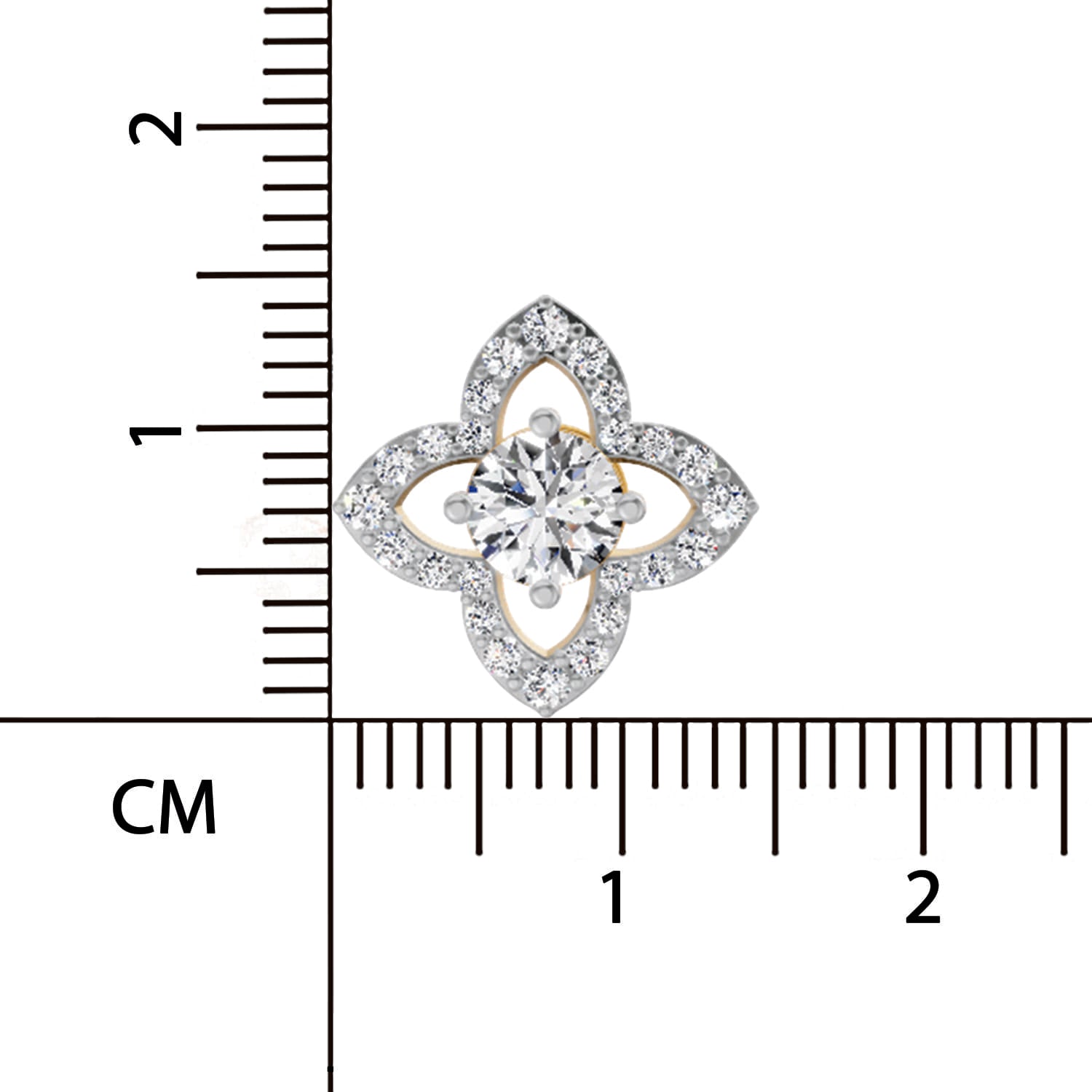 1.41 Ct Round Shape Halo Diamond Earrings | 14K Rose Gold