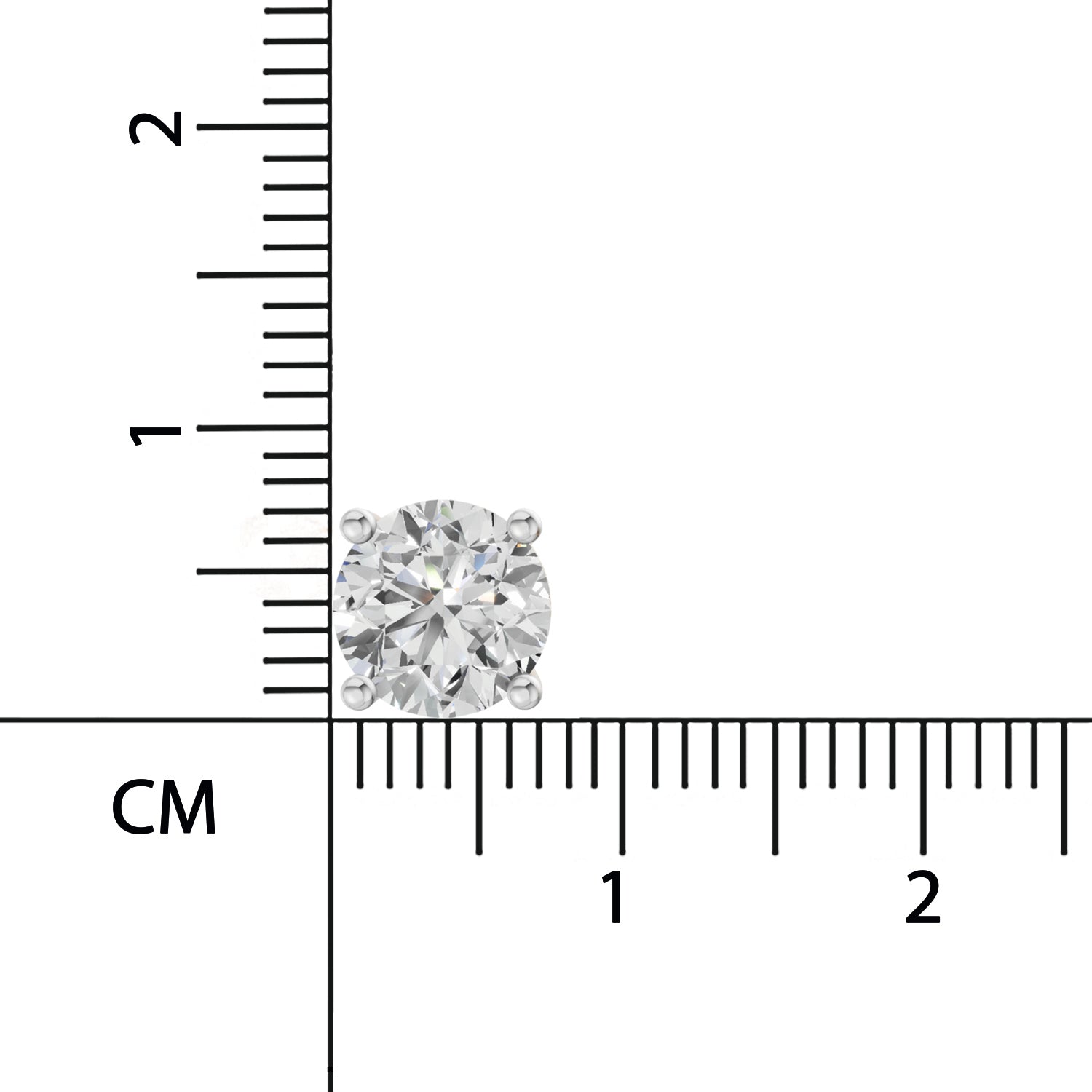 2.54 Ct Round Shape 4 Prong Solitaire Diamond Stud Earrings | 14K Rose Gold