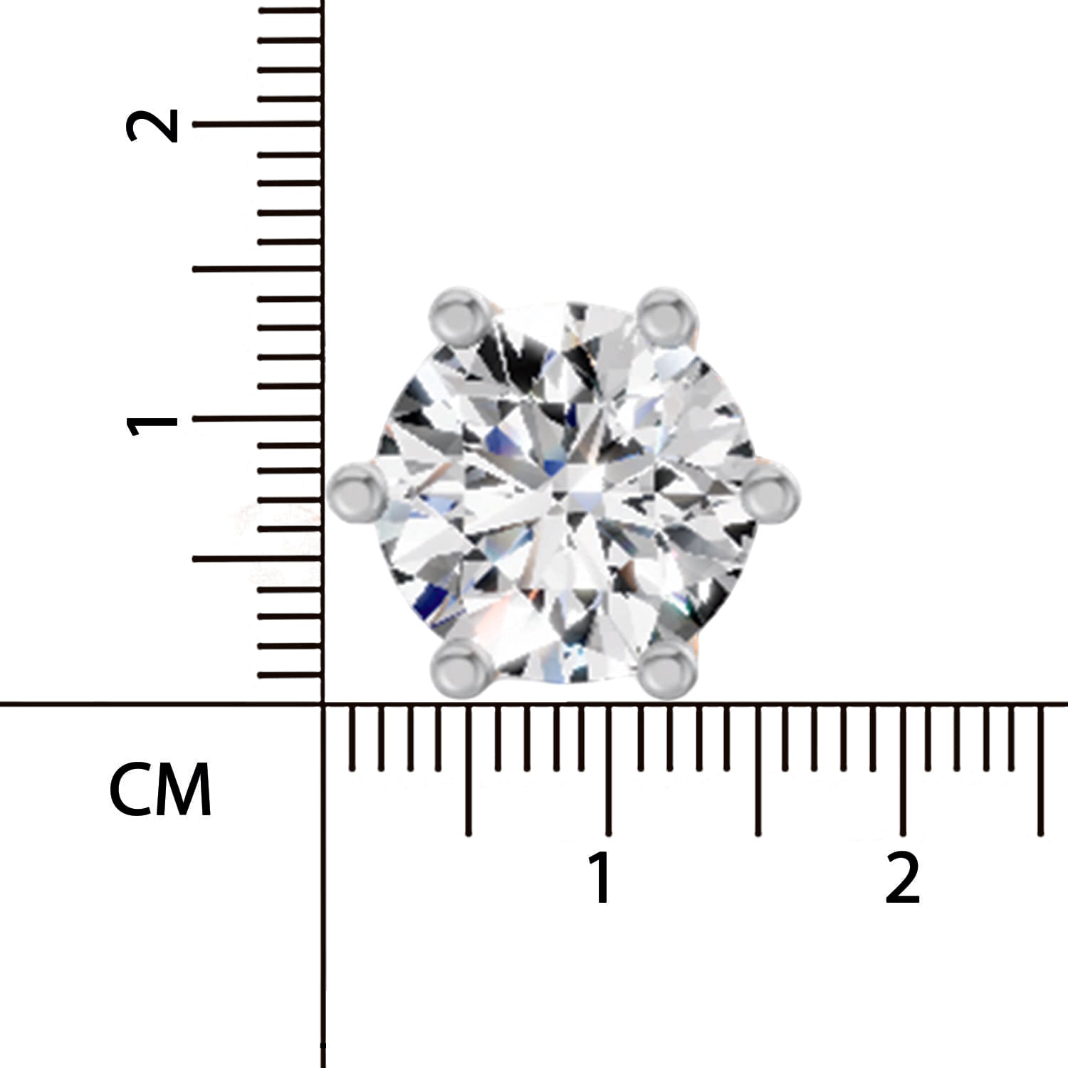 2.39 Ct Round Shape 6 Prong Solitaire Diamond Stud Earrings | 14K Rose Gold