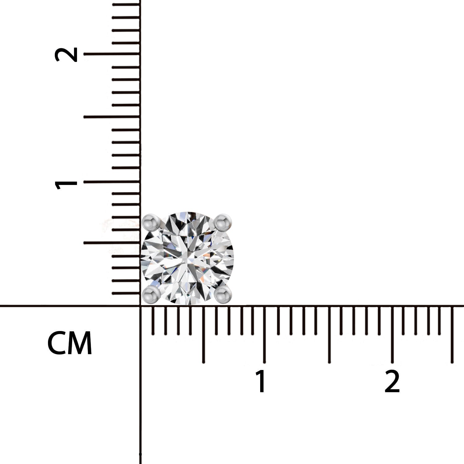 2.46 Ct Round Shape 4 Prong Solitaire Diamond Stud Earrings | 14K Rose Gold