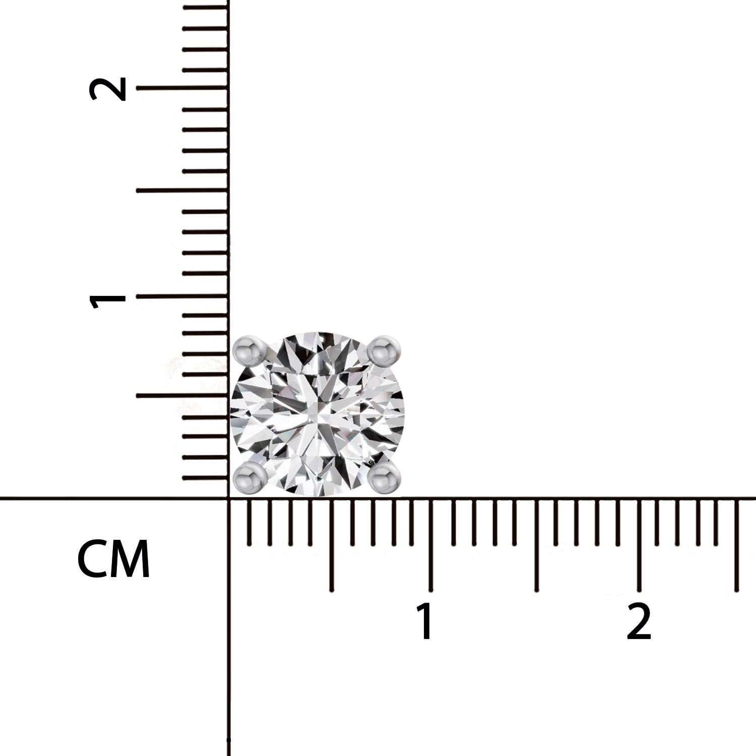 2.28 Ct Round Shape 3 Prong Solitaire Diamond Stud Earrings | 14K Yellow Gold