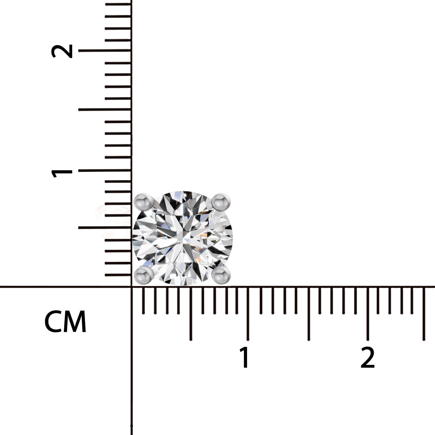 2.28 Ct Round Shape 3 Prong Solitaire Diamond Stud Earrings | 14K Yellow Gold