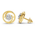 0.64 Ct Round Stud Earrings | 14K Yellow Gold