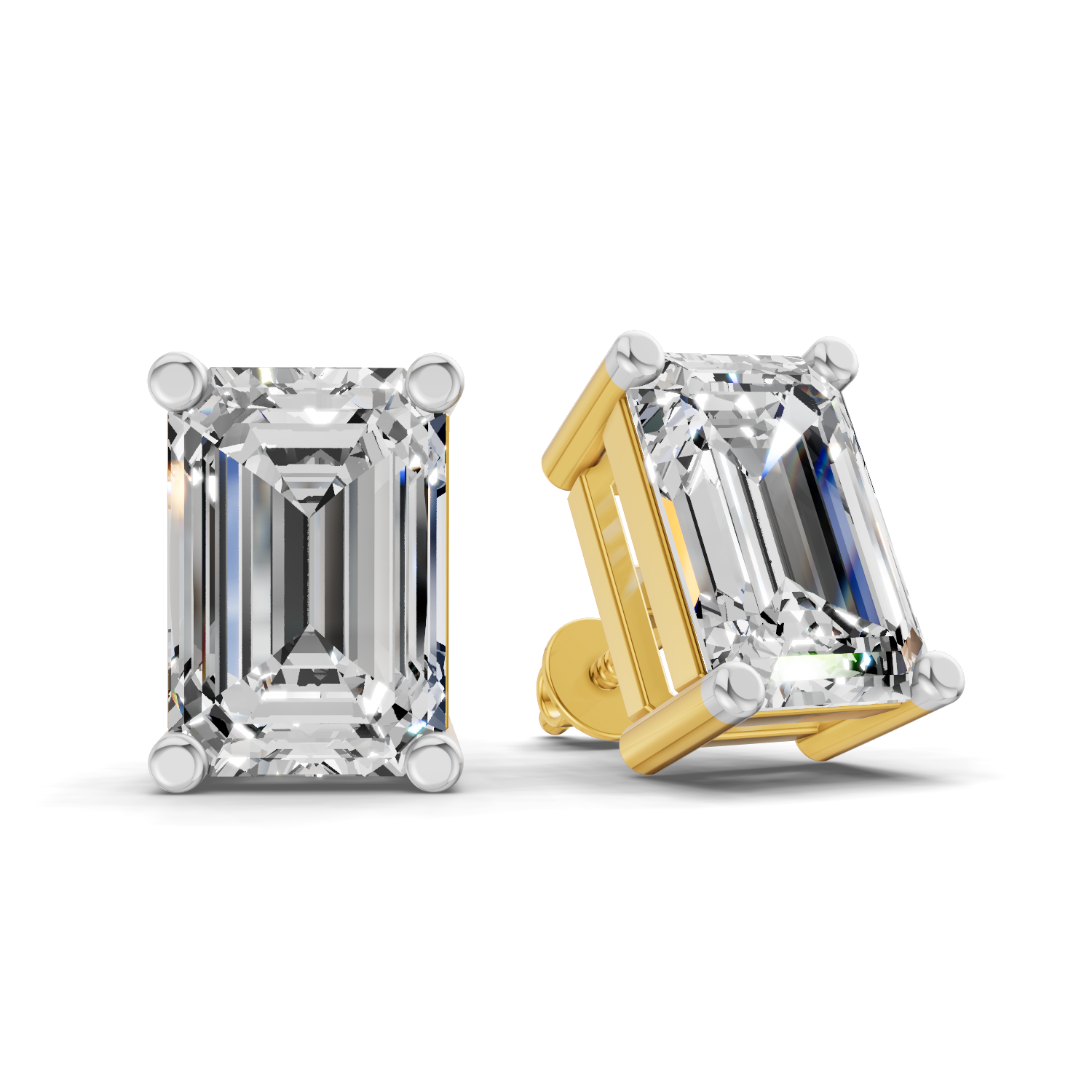 Sparkles Emerald Stud Diamond Earring