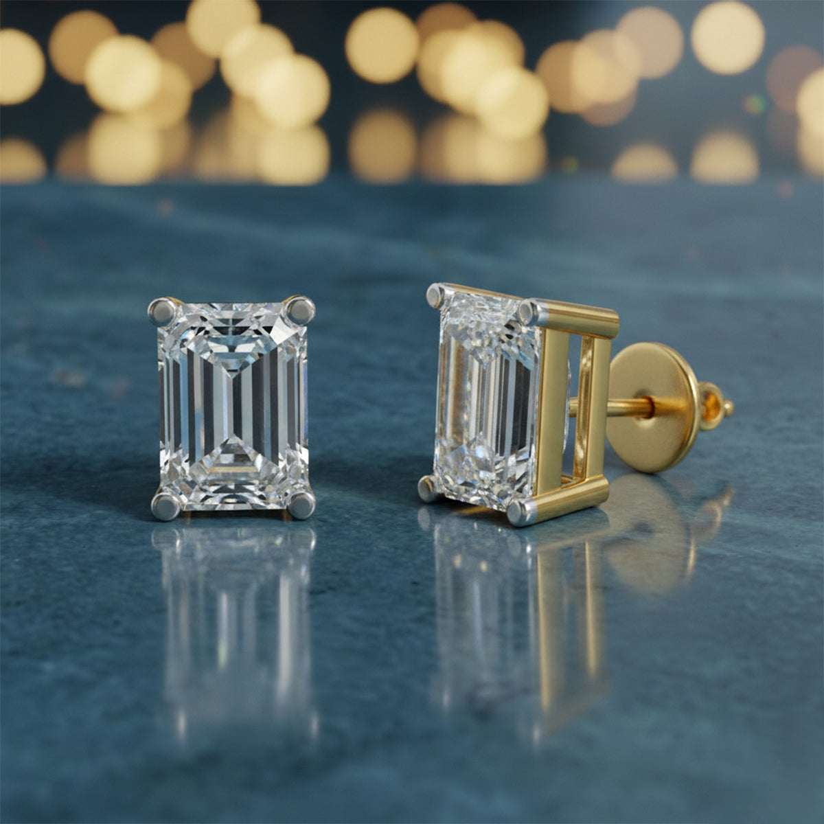 Sparkles Emerald Brillance Diamond Earring