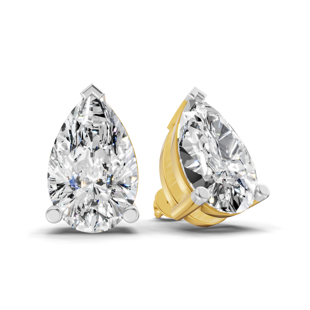 Sparkles Pear Stud Diamond Earring