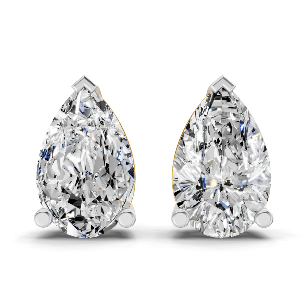 Sparkles Pear Stud Diamond Earring