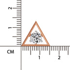 0.67 Ct  Round Shape Diamond Solitaire Stud Earrings | 14K Rose Gold