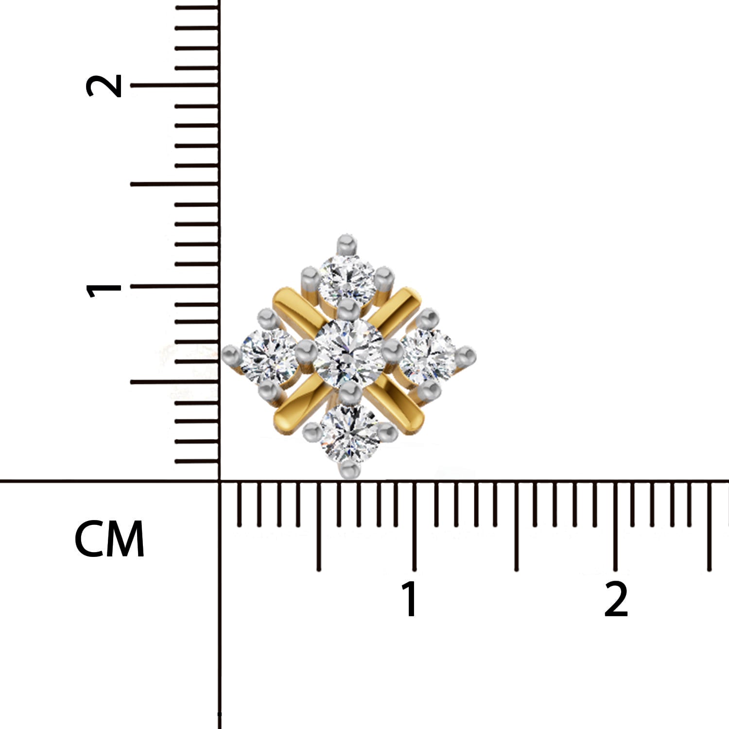 0.98 Ct  Round Shape Diamond Stud Earrings | 14K Rose Gold