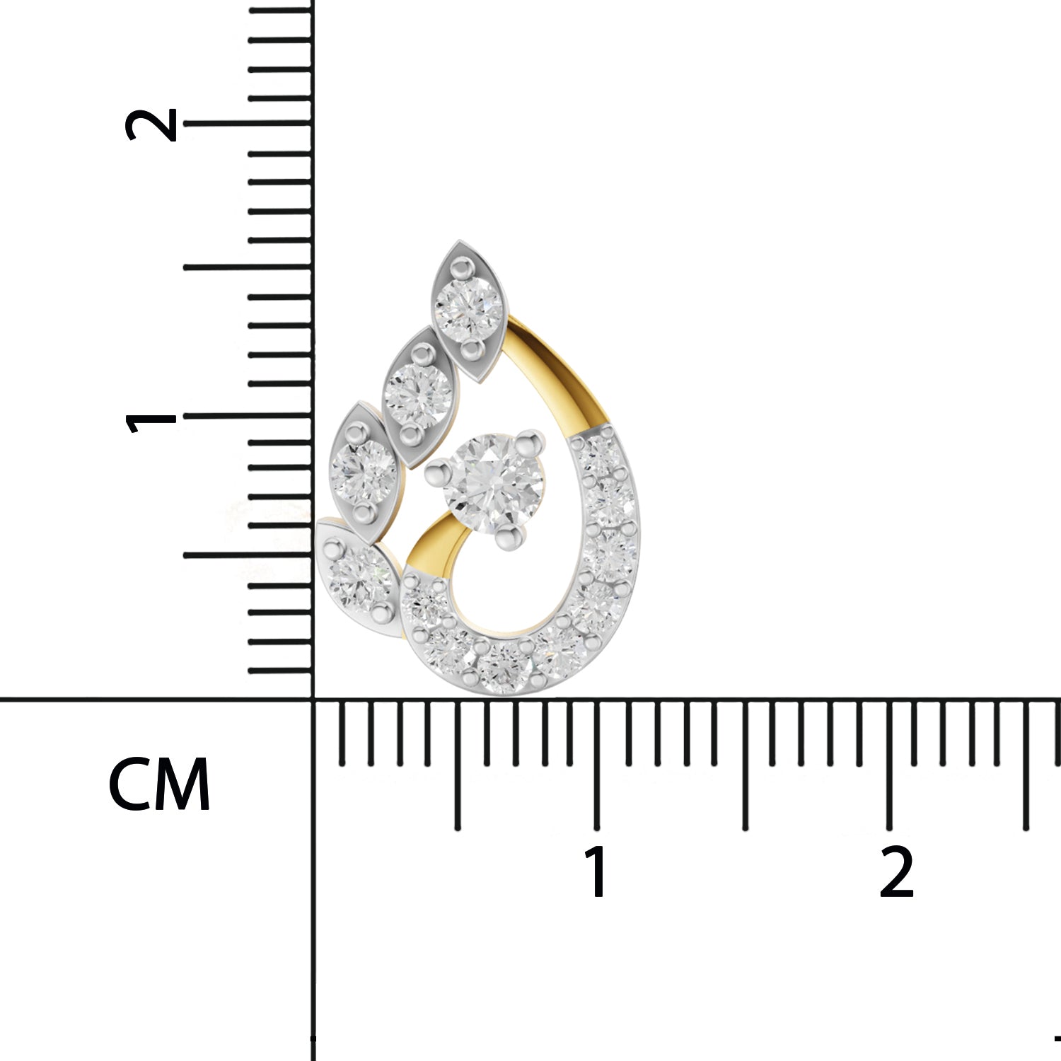 0.87 Carat Round Shape | 925 Sterling Silver Yellow Gold Plated Fashion Earrings