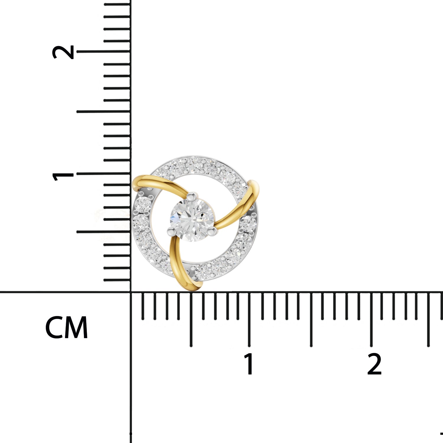 0.57 Carat Round Shape | 925 Sterling Silver Yellow Gold Plated Fashion Earrings