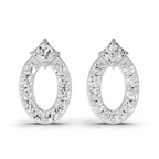 0.27 Carat Imperial Oval Halo Earrings | 14K Yellow Gold