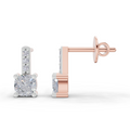 0.82 Carat Nova Gleam Diamond Earrings for Women | 14K Rose Gold