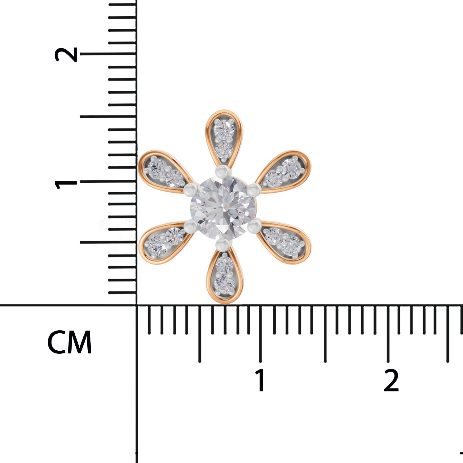 1.08 Carat Floral Earrings for Women | 14K Rose Gold