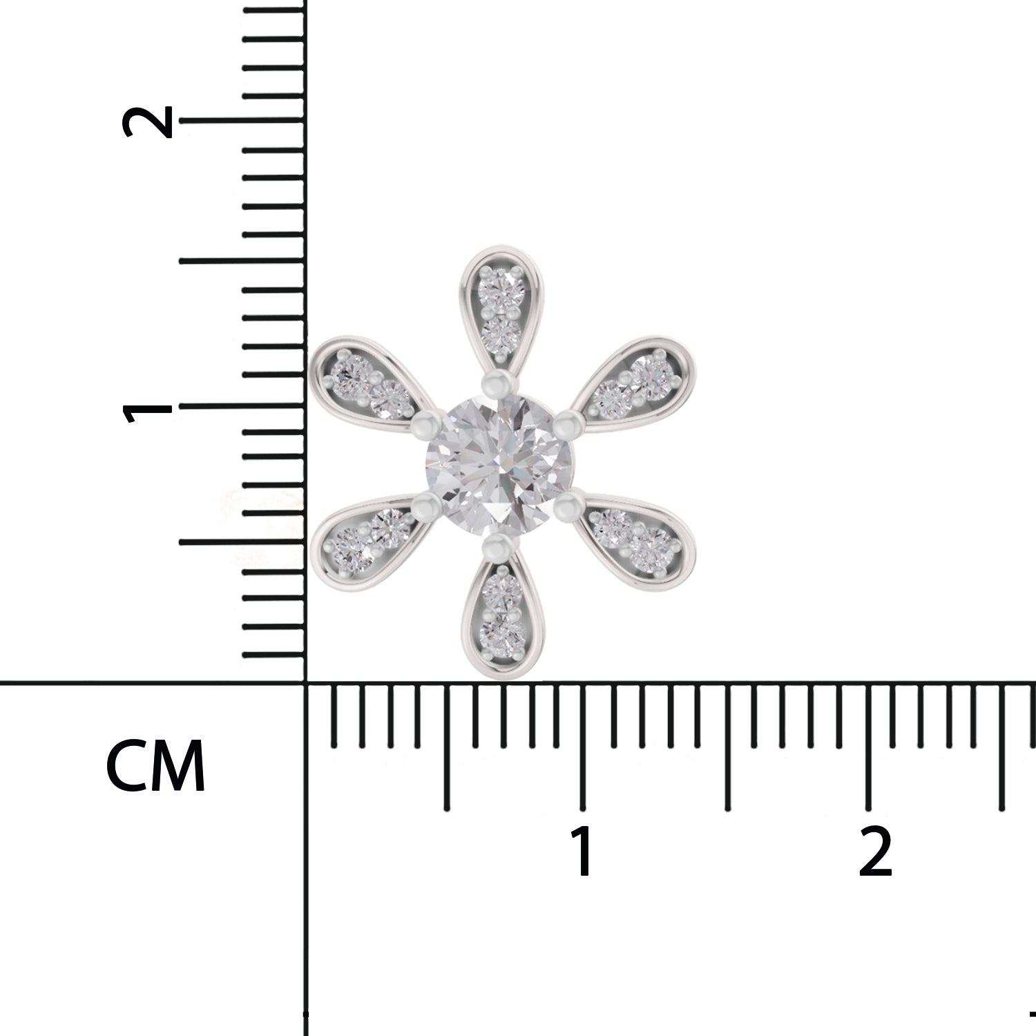 1.08 Carat Floral Earrings for Women | 14K White Gold