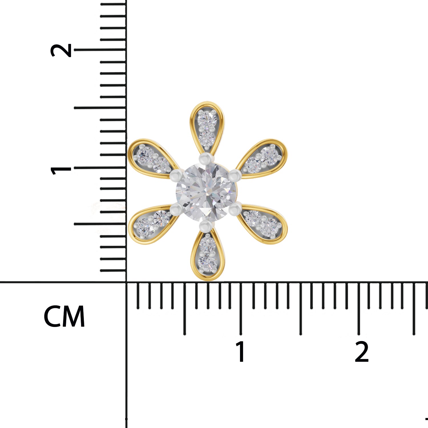 1.08 Carat Floral Earrings for Women | 14K Yellow Gold