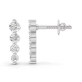 0.31 Carat Celeste Diamond drop Earrings for Women | 14K White Gold