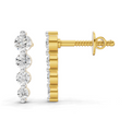 0.31 Carat Celeste Diamond drop Earrings for Women | 14K Yellow Gold