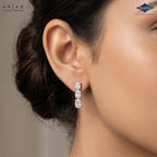 Arias by Lara Dutta Oval Diamond Linear Earring