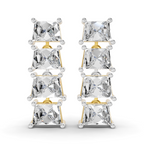 Sparkles Princess Cut Square Diamond Earring
