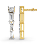 Sparkles Three Stone Drop Diamond Earring