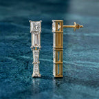 Sparkles Three Stone Drop Diamond Earring