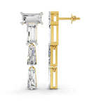 Sparkles Geometric Cascade Drop Diamond Earring