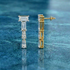 Sparkles Geometric Cascade Drop Diamond Earring