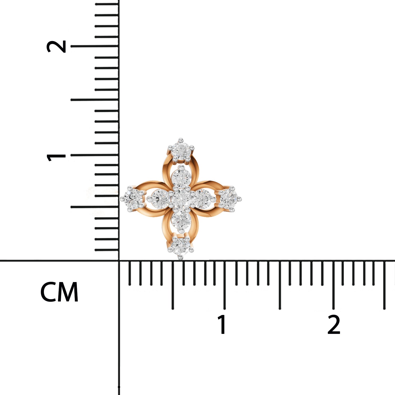 0.36 Carat Floral Stud Earrings for Women | 14K Rose Gold