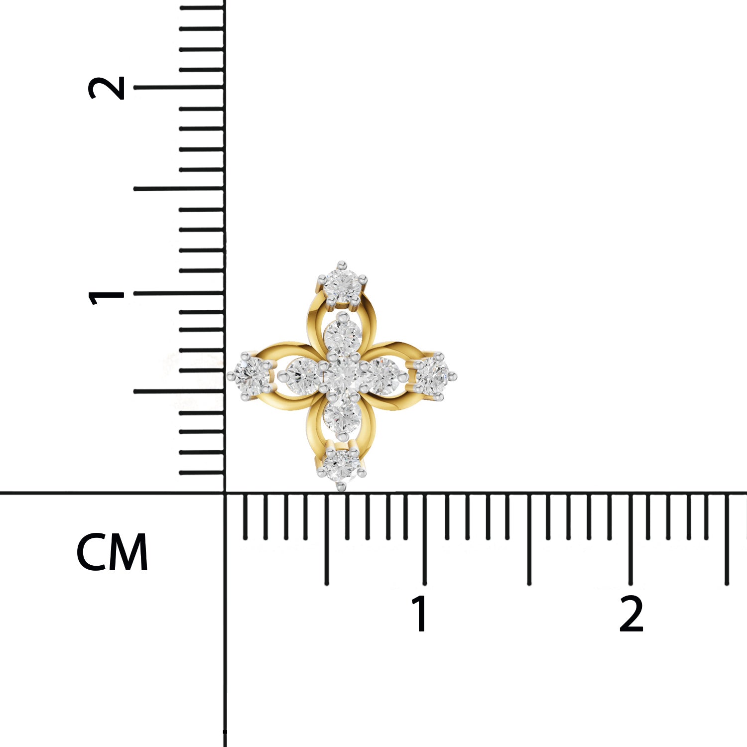 0.36 Carat Floral Stud Earrings for Women | 14K Yellow Gold