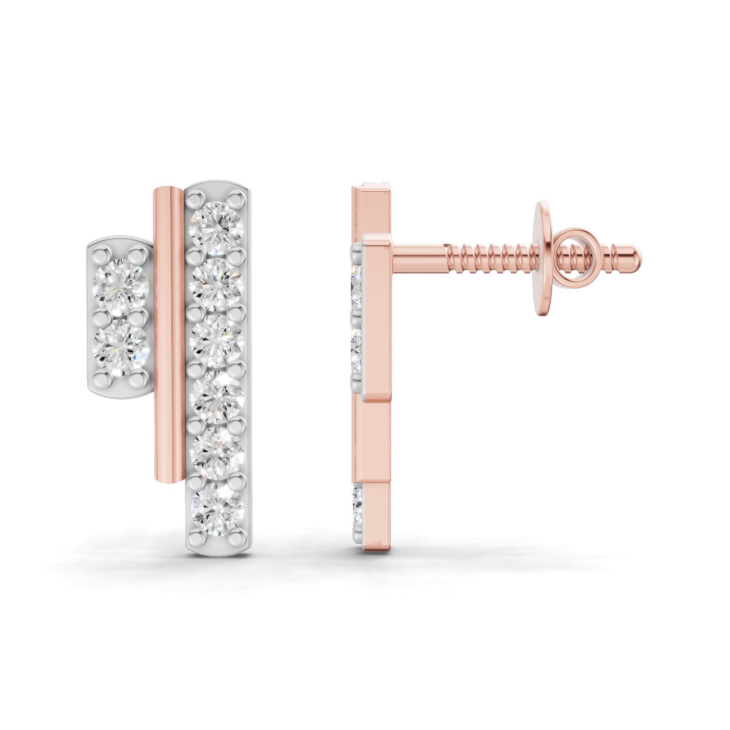 0.35 Carat Earrings for Women | 14K Rose Gold