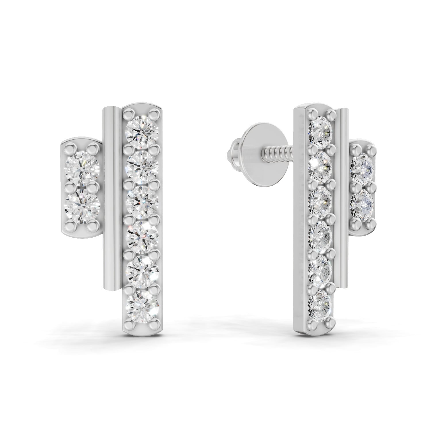 0.35 Carat Earrings for Women | 14K White Gold