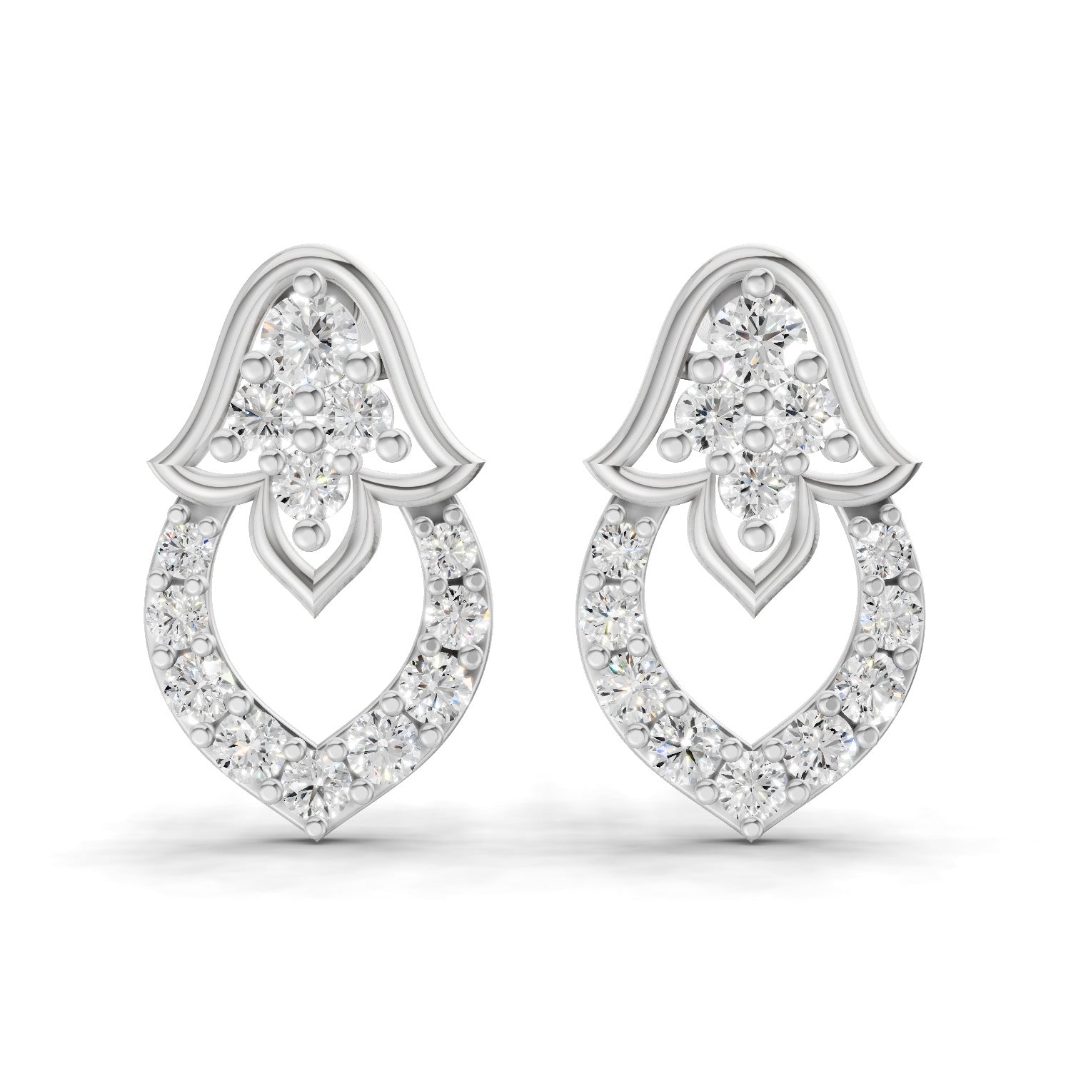 0.45 Carat Celestia Spark Earrings for Women | 14K White Gold