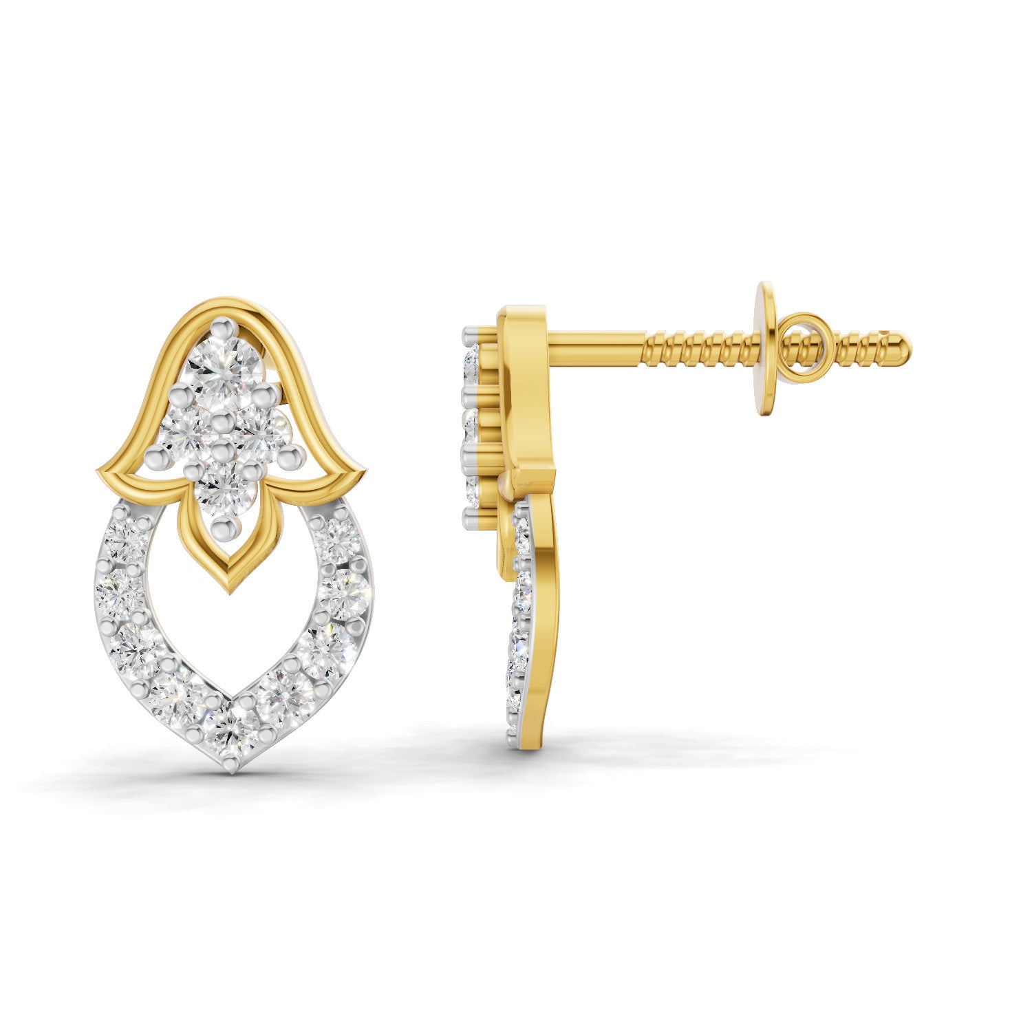 0.45 Carat Celestia Spark Earrings for Women | 14K Yellow Gold