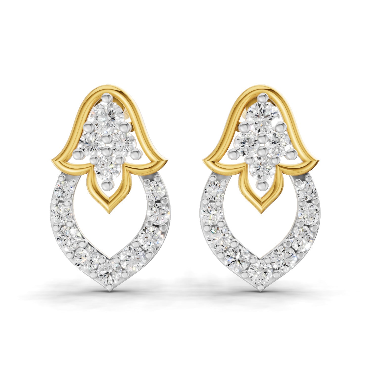 0.45 Carat Celestia Spark Earrings for Women | 14K Yellow Gold