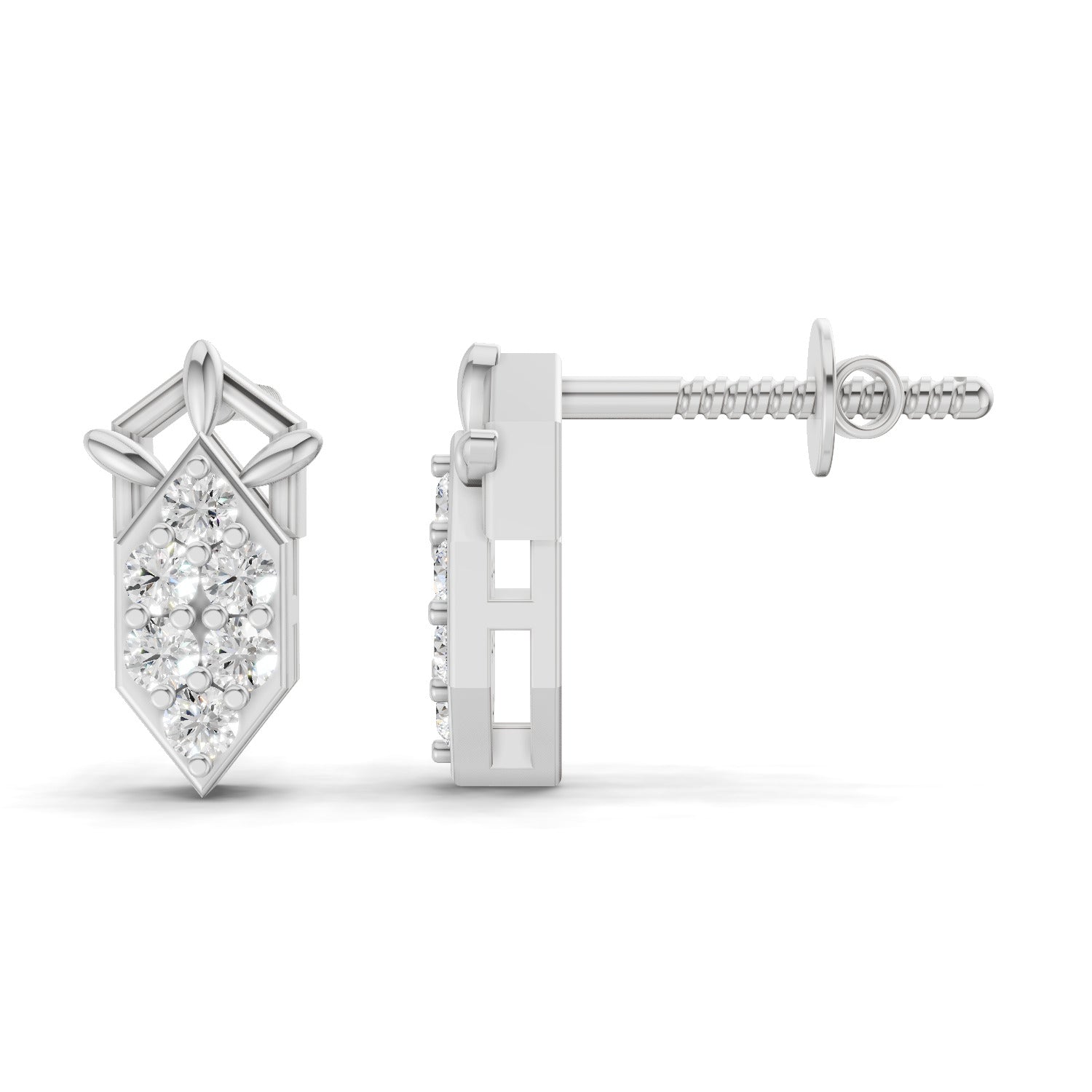 0.3 Carat Earrings for Women | 14K White Gold