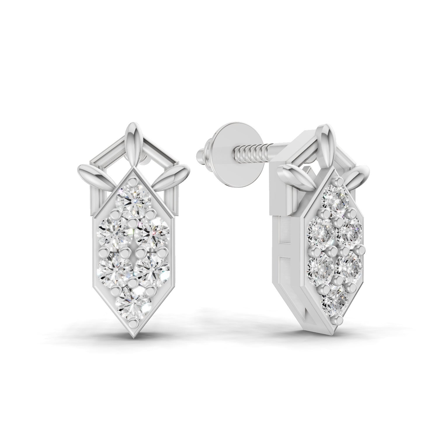 0.3 Carat Earrings for Women | 14K White Gold