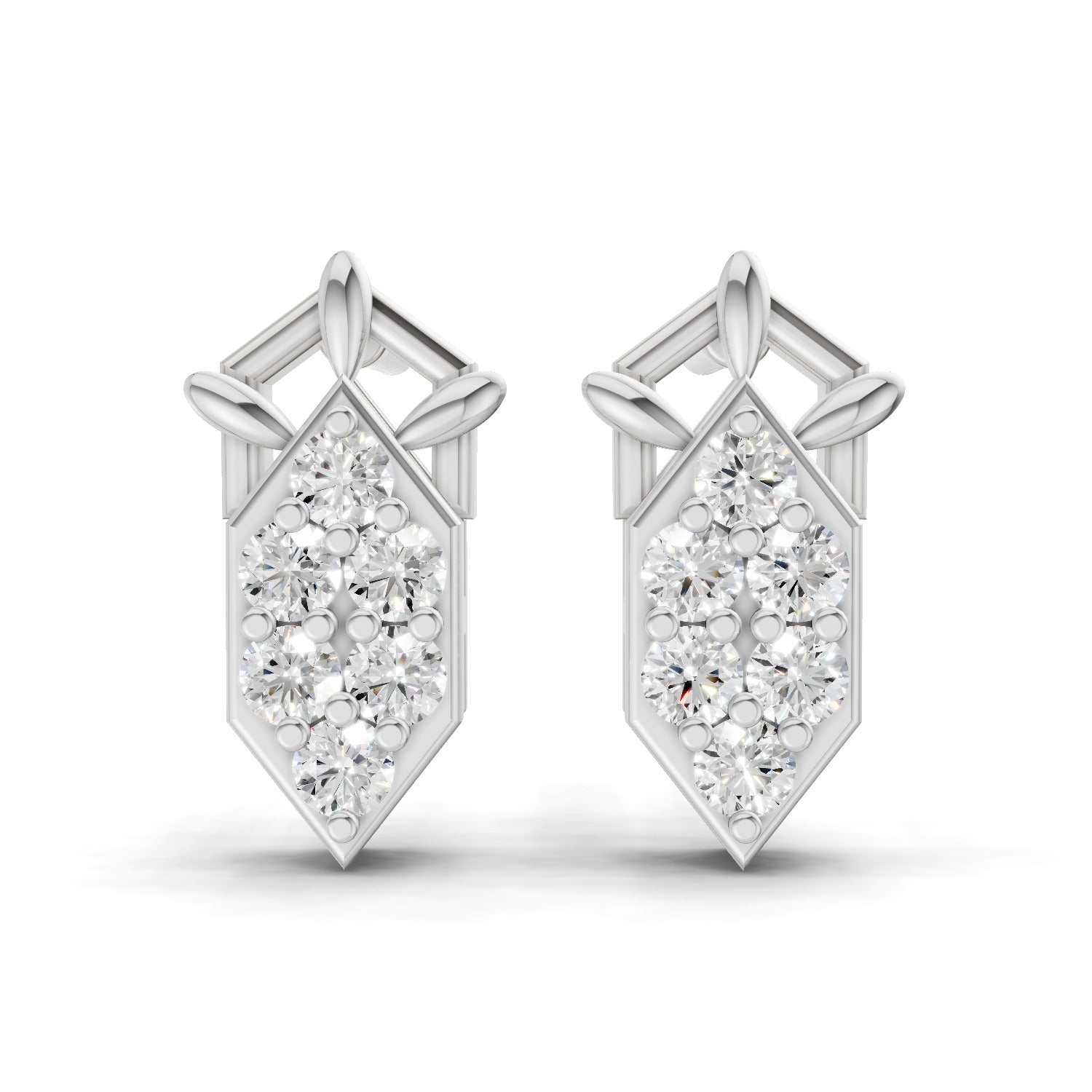 0.3 Carat Earrings for Women | 14K White Gold