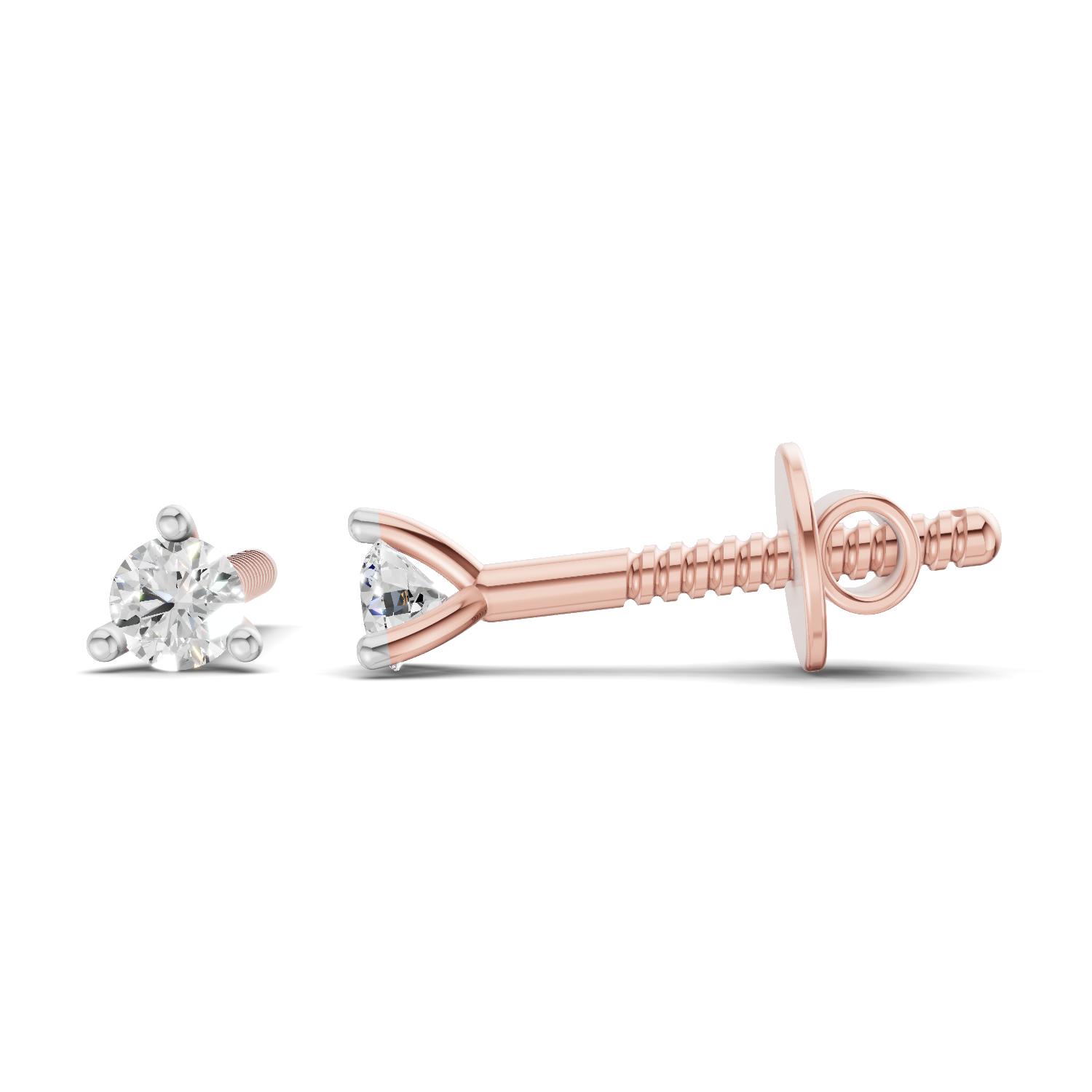 0.19 Carat Celeste Classic Diamond Studs Earrings | 14K Rose Gold