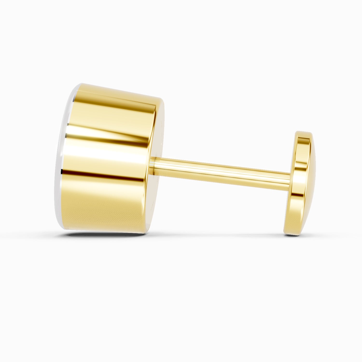 0.20 Carat Round Shape Bezel Solitaire Diamond Nose Pin | 14K Yellow Gold-Screw